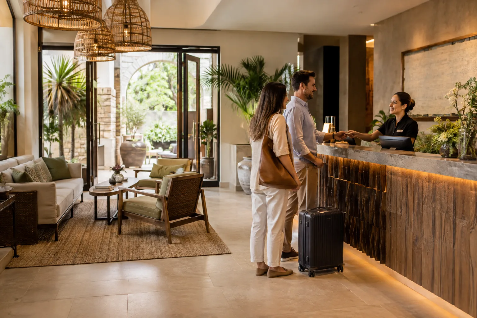 boutique hospitality venue with welcoming lobby and attentive staff